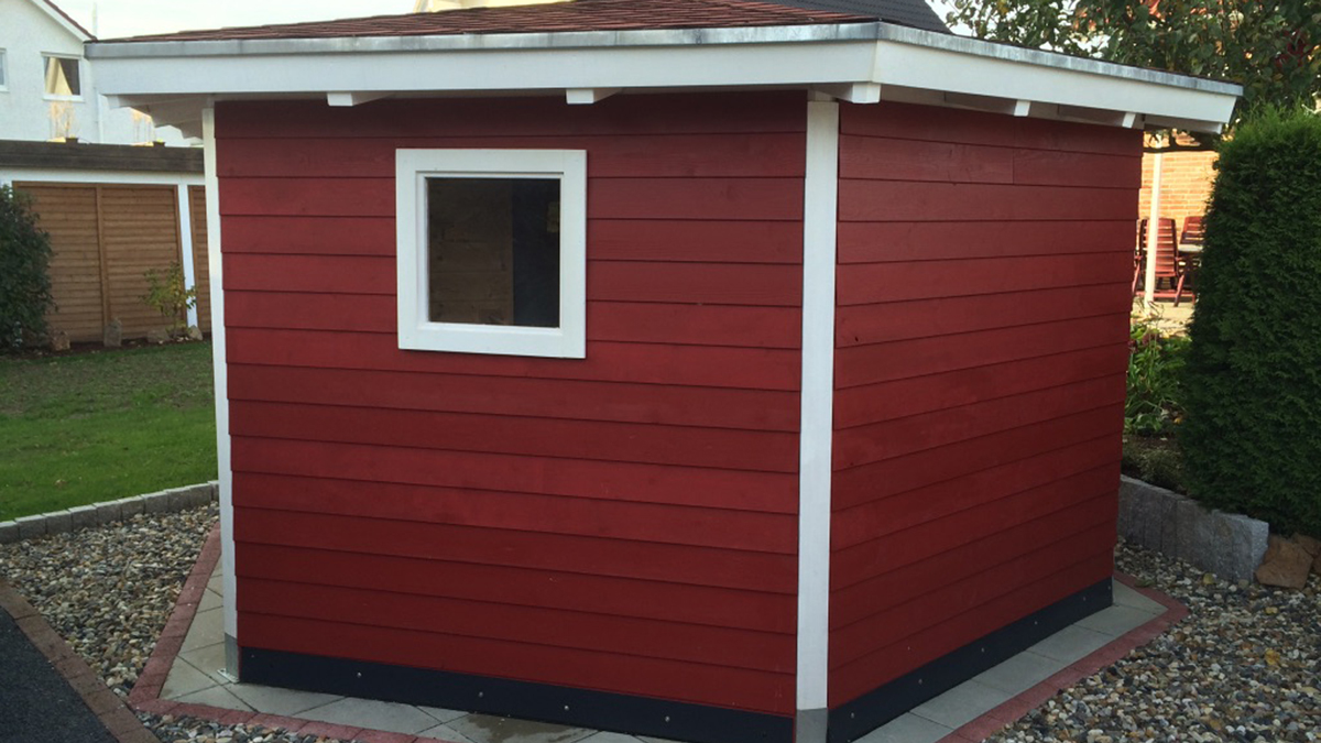 Außenvoliere Rückansicht