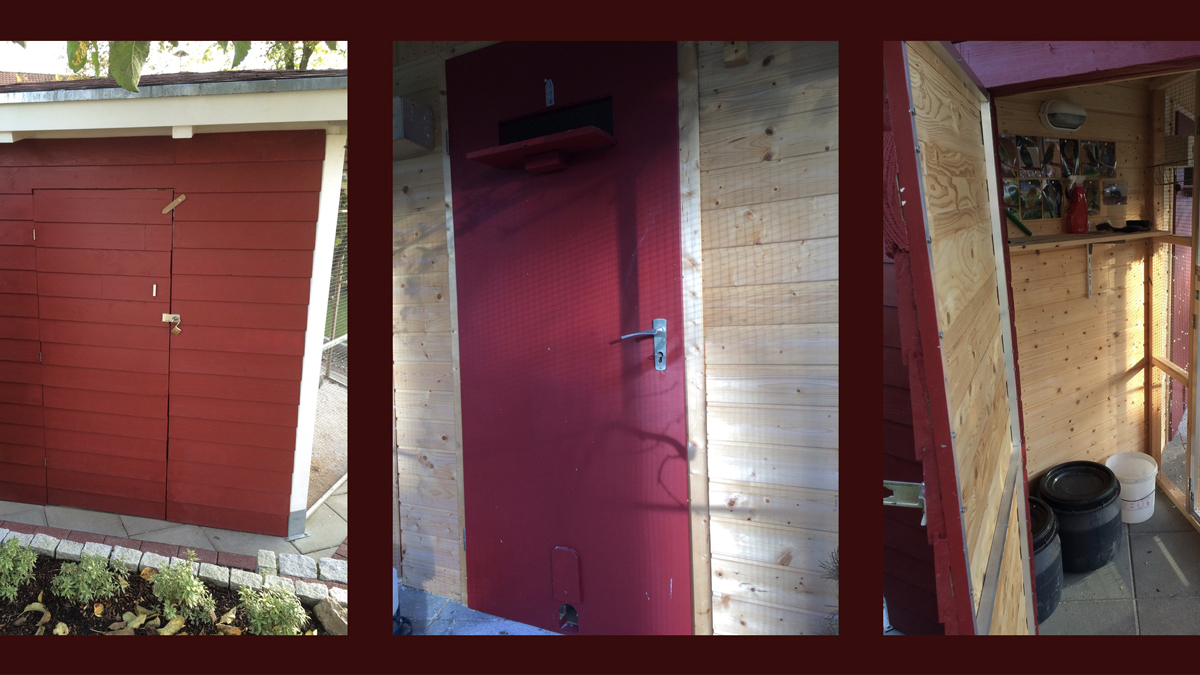 Außenvoliere Eingänge Winterraum